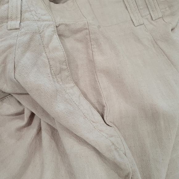 NWOT Free People  Beige Wide Leg High Rise Pleat Trousers Pants Size 10 - Picture 8 of 12